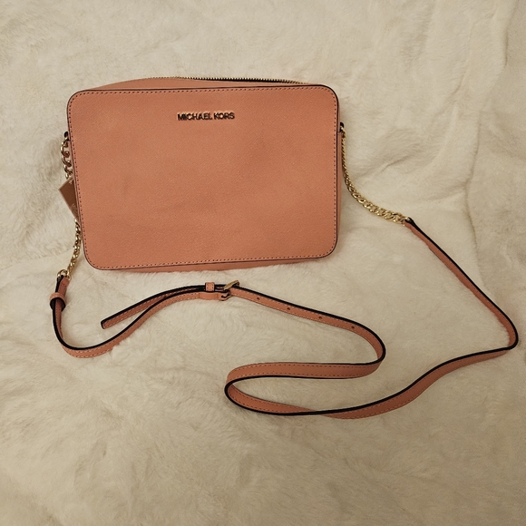 MICHAEL KORS JET SET ITEM LG EW CROSSBODY PEACH 🍑 - Picture 6 of 9